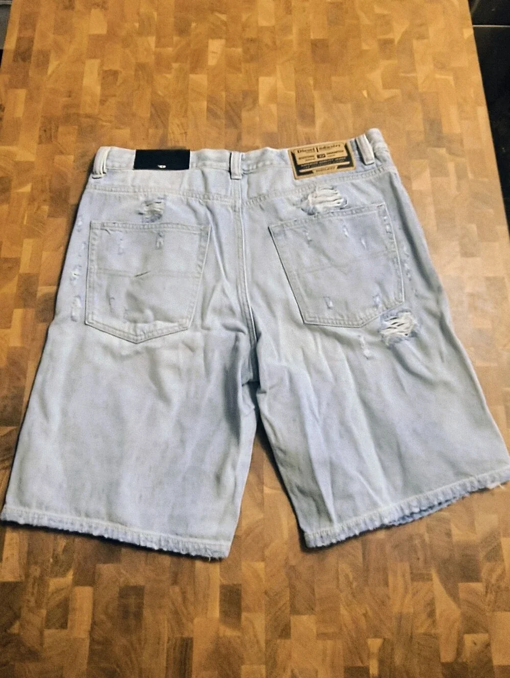 Diesel Light Blue Distressed Jean Shorts - Brand New W Tags